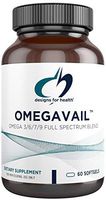 Designs for Health OmegAvail Synergy - Omega 3-6-7-9 Fatty Acids + Triglyceride (Tg) Fish Oil Capsules (60 Softgels)