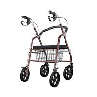 Standard Walkers Walker Walkers Disabled Lower Limb Training Walking Walker Collapsible Elderly Walker Trolley (Color : Red, Size : 5260(79-98) cm)