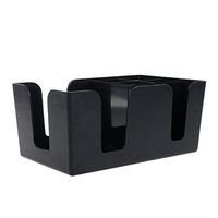 Acrylic Paper Cup Lid Storage Organizer Breakroom Lunchroom Black