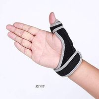 Thumb Wrist Support Breathable Soft Thumb Stabilizer Wrist Protector Finger Fracture Strained Joint Rehabilitation Finger Fixation Bracket Wrist Protection for Men and Women,Gray,Singleleft