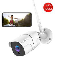 Security Camera Outdoor, COOAU 1080P Wireless Wi-Fi IP Surveillance Cameras with Night Vision, Motion Detection, Activity Alert, 2-Way Audio, IP66 Waterproof, Work with Micro SD Card/Cloud & Alexa