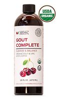 Gout Complete 16oz - Natural & Organic Liquid Gout Treatment, Uric Acid Flush & Remedy Support Medicine (W/Tart Cherry)