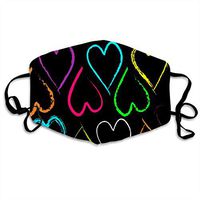 Neon HeartDust Mouth Adjustable Windproof Ear Loops Breathable Reusable Face for Kids Teens Men Women