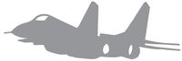 hBARSCI Fighter Jet Vinyl Decal - 5 Inches - for Cars, Trucks, Windows, Laptops, Tablets, Outdoor-Grade 2.5mil Thick Vinyl - Gray