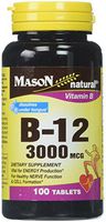 Mason Vitamins B 12 3000 Mcg Dissolves Under Tongue Tablets, 60 Count