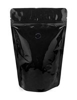 BAP 2 LB Black Stand Up Pouch with Valve for Coffee (100 pcs)