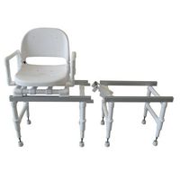 MJM International E118-TSLIDE Echo Stationary Transfer Chair with Swivel Seat, 250 oz Capacity, 39.5" Height x 54.5" Length x 22" Width