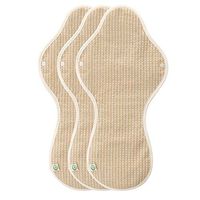 think ECO [3-Pads] Organic Reusable Cotton Cloth Panty Liner Pads, Menstrual Liner Pads, Sanitary Napkins, Three Pads Set (Night Pad Plus)
