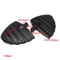 Frames & Fittings Motorcycle Rubber Footrest Footpegs Floorboard Highway for Harley Iron XL 883 1200 Touring Custom Dyna Softail for Honda 10mm - (Color: F-Black)
