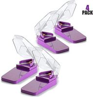 Pill Splitters - (Pack of 4) V- Grip Pill Cutters for Big and Small Medications - Easily Cut and Crush Pills, with Clear Top Pill Holder Case