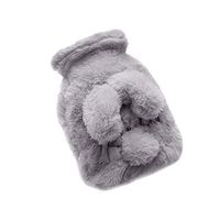 Hot Water Bag Maserfaliw Cute Plush Rabbit Hot Water Bottle Bag Washable Household Winter Hand Warmer - Grey 350ml, Easter Gifts With Everyday Life And Office.