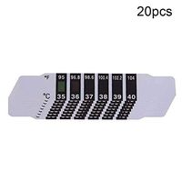 comeslele Useful Thermometer, 20Pcs/Set Baby LCD Reusable Adhesive Forehead Instant Read Thermometer Strips,Practical Protective Accessories - 20pcs