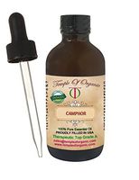 4 Oz Camphor Essential oil 100% Organic Natural Pure Undiluted Steam Distilled Therapeutic Top Grade A for Hair Skin Pain Relief By Temple Of Organic
