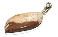 Sterling Silver Chocolate Jasper Pendant Jewellery PEND417