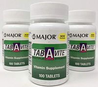 TAB-A-VITE Multiple Vitamins Supplement with Beta-Carotene (3-Pack - 3 Bottles of 100 Tablets - Total of 300 Tablets) Compare to One-A-Day®