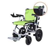 XMXWQ Light Wheelchair, Electric Wheelchair Open/Quick Fold Compact Dual Motor Drive Switchable Manual/Electric Suitable for The Elderly/Disabled Only Weighs 14KG