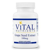 Vital Nutrients - Grape Seed Extract 100 mg - Potent Antioxidant & Support for Vein Health - 90 Capsules per Bottle