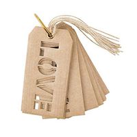 Cardboard Gift Tags with String Book for Wine Bottles or Presents, Set of 8, 4 3/4 Inch