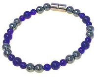 HIGHPOWER Magnetic Hematite and Amethyst Bracelet (9.5 Inch)