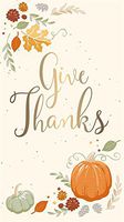 Evergreen Set of 2,Guest Towel Size Napkin, 8"x4.5", Pack of 15, Give Thanks