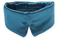 Extra Large Silk Sleep Mask & Blindfold with Adjustable Headband, Super Smooth Sleeping Eye Mask for Men, Women & Kids, Your Best Travel Sleep Cover, Master Your Sleeping, Peacock Blue