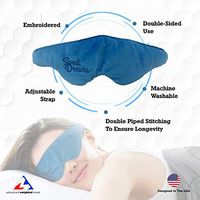 Advanced Weighted Sleep Mask with Adjustable Head Strap - Double-Sided Light-Proof Weighted Sleeping Mask - Induce Faster and Deeper Sleep - Comfortable Design - Perfect for Anxiety & Insomnia (Blue)