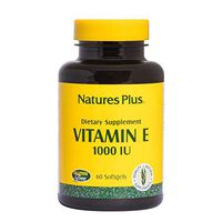 NaturesPlus Vitamin E - 1000 iu Alpha D-Tocopherol, 60 Softgels - Easy to Swallow Vitamin E Supplement, Derived from Natural Soybean Oil - Free-Radical Defense - Gluten-Free - 60 Servings