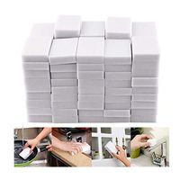 SUGEER Magic Sponges Pack of 25 for Chemical Free Mark Removal Precision Household Cleaning Professional Stain Removals Cleaning Pads, Magic Eraser Sponges, White Kitchen Cleaning Sponge