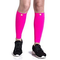 Bracoo Advanced Compression Leg Sleeves,Ergonomically Designed for Athletes,Pink,Medium