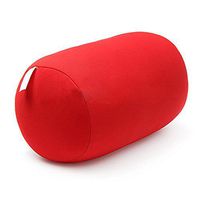 Roll Pillow - Microbead Roll Cushion Neck Waist Back Heads Support Sleep Pillow Travel for Travel or Use for Neck Support Anywhere You Like(Red)