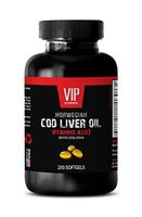 Norwegian COD Liver Oil with Vitamins A & D3/EPA & DHA - Eye care Supplements - 1 Bottle 250 Softgels