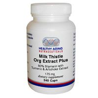 Healthy Aging Nutraceuticals Milk Thistle Org Extract Plus 175 Mg 80% Silymarin W/Tumeric & Artichoke Extract 240 Caps