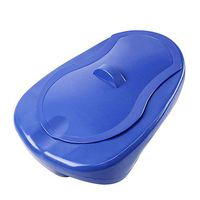 GHzzY Portable Bedpan with Cover & Handle - Firm/Thick/Stable/Smooth Bedpan for Bedridden Patients,Pregnant Woman & Elderly(Blue)