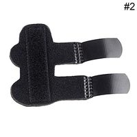 Binglinghua Pain Relief Aluminium Finger Splint Fracture Protection Brace Corrector Support with Adjustable Tape Bandage (Black)