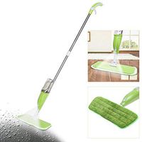 Flat Mop 350ML Micro Fibre Spray Mop Squeegee Marble Tray Floor Cleaner Multifunction Water Spraying Flat Mop Head Home Cleaning Tool(Mop)