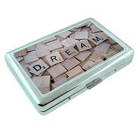 Dream Game Piece Em1 Hip Silver Cigarette Case Id Holder Metal Wallet 4" X 2.75" RFID Protection