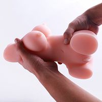 RABPIV 3D Small Sex Doll Male Masturbator Torso with Boobs Vagina and Anal, Mini Realistic Adult Love Dolls TPE Lifelike Toy for Men Pussy Ass Butt Masturbation