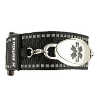 Waterproof Medical Alert ID Bracelet - Custom Engraving Included - Active, Sports (Black Bracelet + Black Tag, S Fits 5.5" to 6.0" Wrist)
