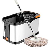 HXF- Rotating mop Hand free mop Household mopping artifact Wet and dry mop Automatic drying mop Mop bucket Lightweight