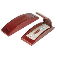 Rifle Bullet Pen Rosewood Gift with Rosewood Box Set One Silver Trim Rifle Bullet Pen