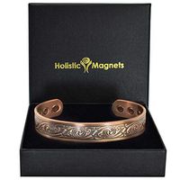 Holistic Magnets® Copper Magnetic Bracelet Men Women Arthritis Pain Relief Tendonitis Joint Wrist Healing Bracelet Gift Boxed (SLK)-Celtic Spiral Knot (L: Wrist 7.7-8.75 inch)