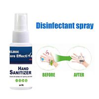 Portable Bacteriostatic Spray - Alcohol-Free Bacteriostatic Spray Mist Kills 99.9% of Germs Spray Cleaner Protection Cleaning Spray for Outdoor Indoor School Office Hand Air Sanitizer 30ML