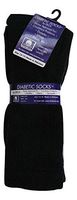 Diabetic Cotton Natural Blend Circulatory Crew Socks 3 Pack (13-15, Navy Blue)