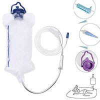 lifevv Reusable Enema Bag Kit Colon Enema Cleansing Bag Coffee and Water Colon Cleanse with 10 Replacement Clean Tubes (1200ML)