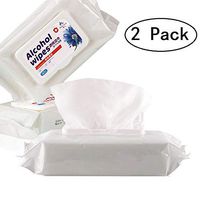 Alcohol Wipes for Adults, 50Pcs/ Pack Large Wet Wipes(8"x6"), 75% Soft Alcohol Detergent Wipes for All-Purpose Cleaning（2 Pack）