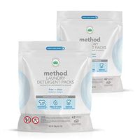 Method Laundry Detergent Packs, Free + Clear, 24.7 Ounce (Pack of 2)