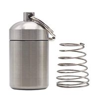 HRX Package Portable Stainless Steel Coin Change Holder Storage, Waterproof Small Pill Case Box Organizer for Men Keychain Purse Pocket