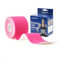 AUPCON Sports Kinesiology Tape Uncut Hypoallergenic Breathable Muscle Tape Therapy Recovery Support for Knee Shoulder Ankle Elbow Shin Neck Splints FDA Approved Latex Free (Pink)