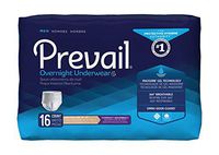 Prevail Overnight Underwear for Men, Large Pack of 16