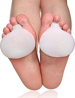 4 Piece - Soft Gel Foot Pain Relief Cushions |Dr. Feel Good Feet | Mortons Neuroma Callus | Metatarsal Ball Pads | Callus Bunion Corrector (One Size)